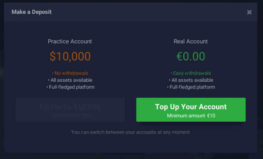 Polog na IQ Option prek lokalne banke v Maleziji, na Tajskem in v Laosu