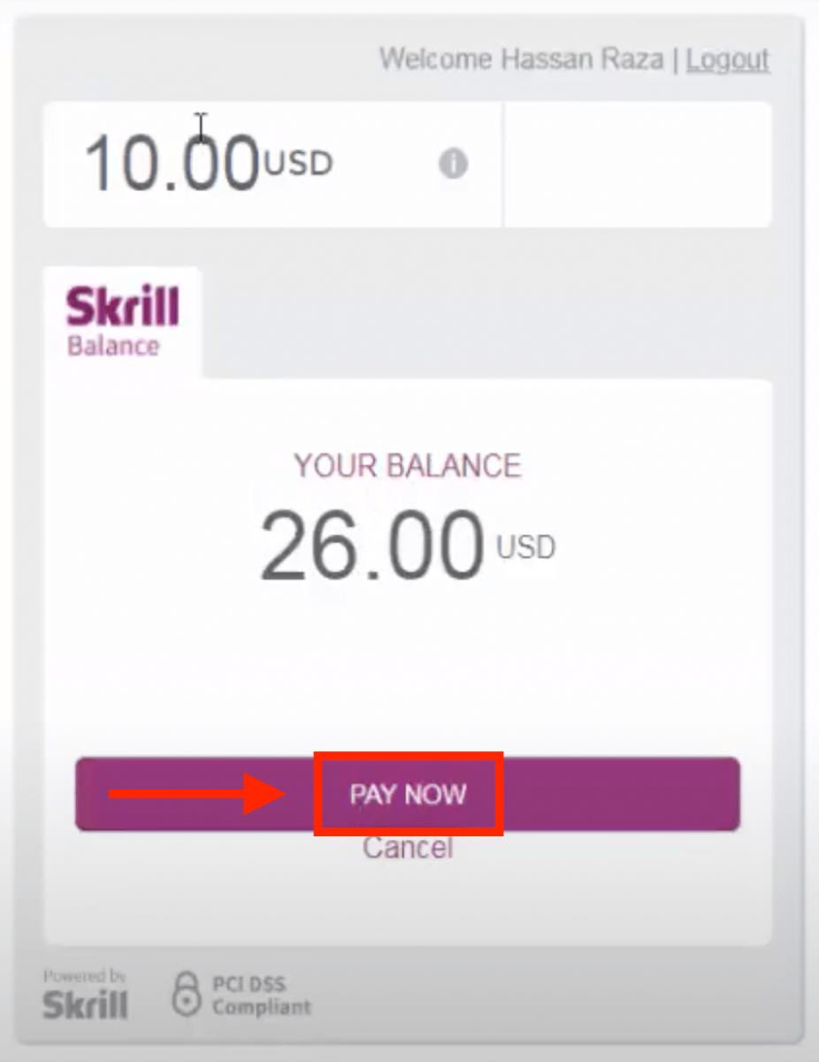Comment déposer de l'argent dans IQ Option via Skrill