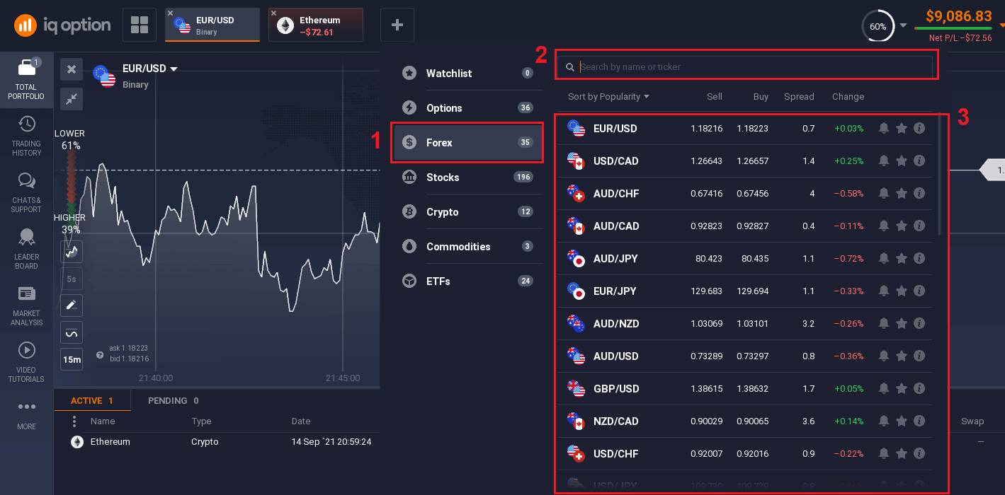 IQ Option: Deposit uye Trade CFDs (Forex, Crypto, Stocks)
