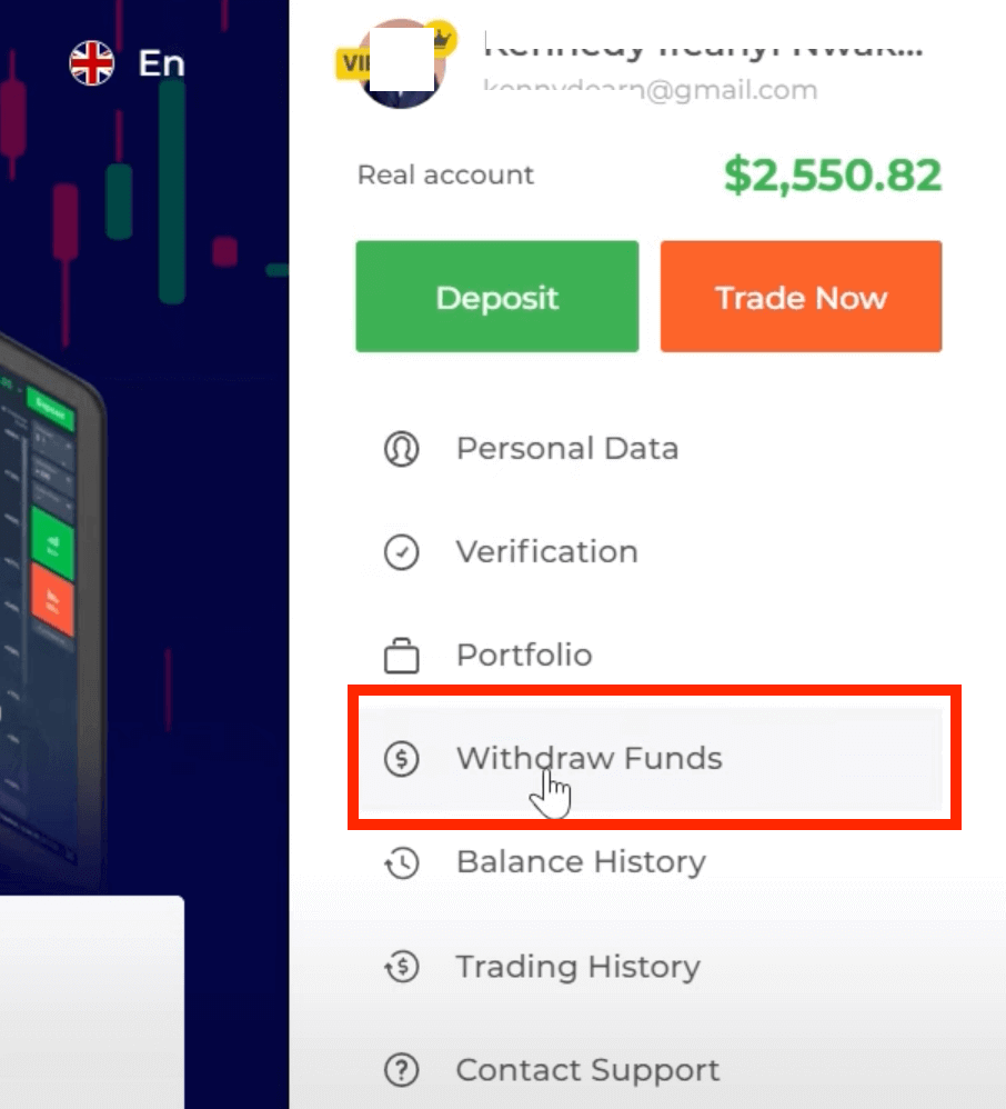 Polog in dvig IQ Option: metode, omejitve in obdelava