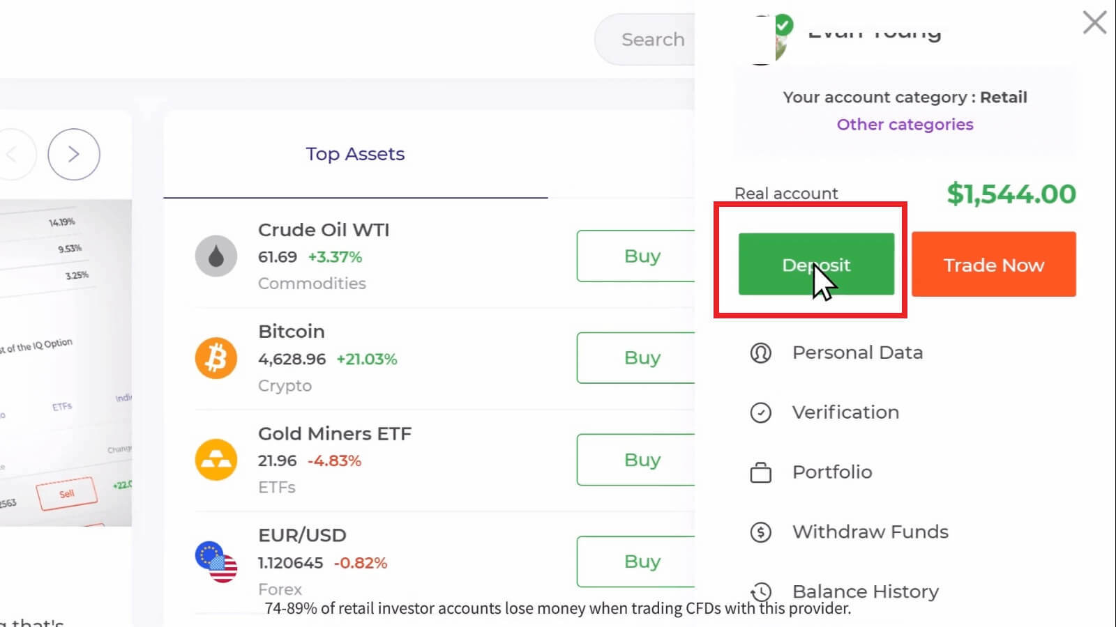 Metodi di deposito, minimi e tempi di elaborazione di IQ Option
